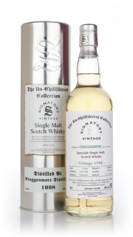 Cragganmore 14 Year Old 1998 casks 1170+1171 Un-Chillfiltered Signatory