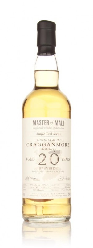 Cragganmore 20 Year Old 1991 Cask 1157 Single Cask Master of Malt