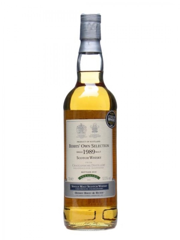 Cragganmore 1989 Bottled 2010 Cask #2880 Berry Bros & Rudd