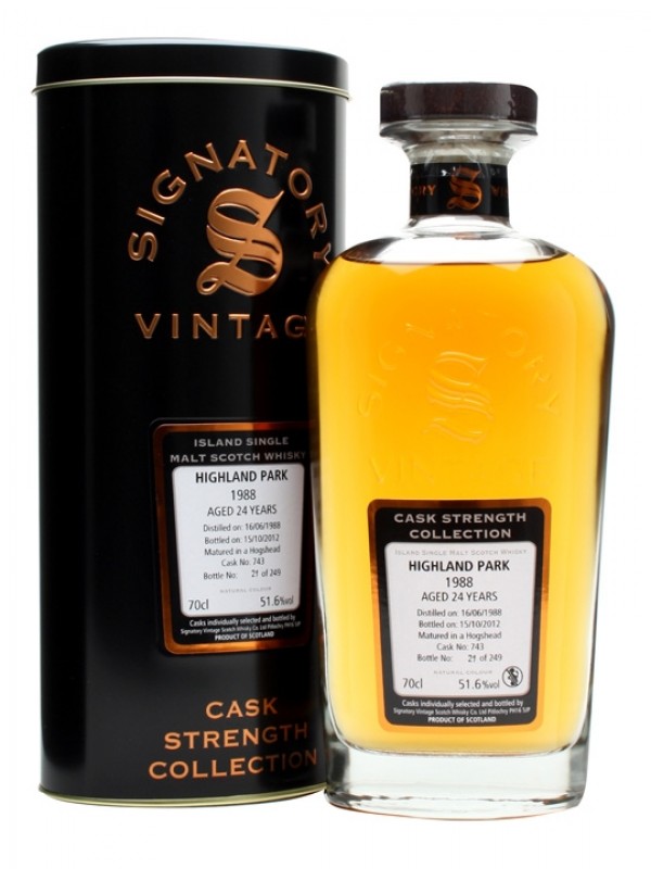 Highland Park 1988 24 Year Old Cask #743 Signatory Cask Strength Collection