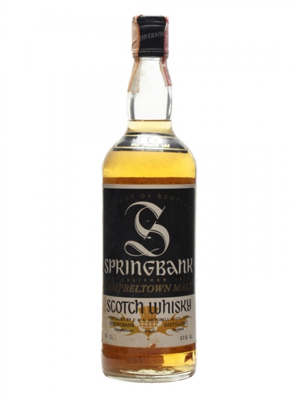 Springbank 10 Year Old Bottled 1980s 75cl