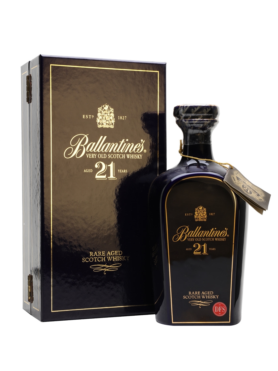 ウイスキー Ballantine's 21 Year Old 700ml 43% Ballantine's 21 Year Old Blue Ceramic Decanter | Blended Scotch
