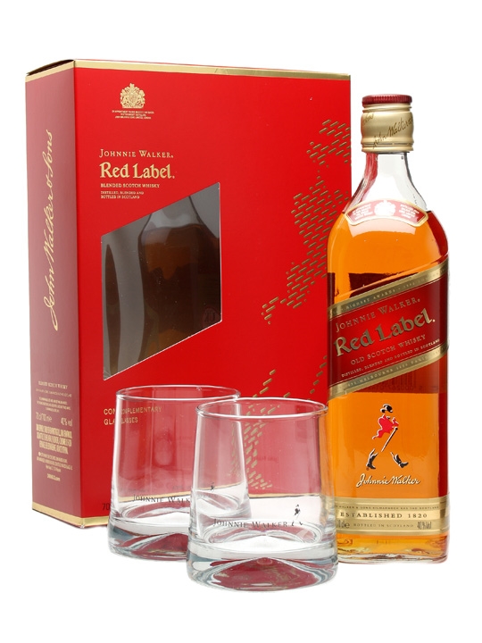 Johnnie Walker Red Label 2 Glass Pack | Blended Scotch Whisky