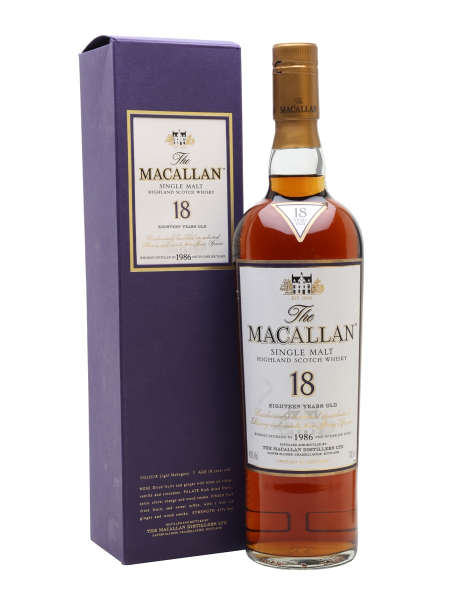 MACALLAN 18年 シングルモルトウイスキー 1986年 Macallan 1986 18 Year Old Sherry Oak | Single Malt Scotch